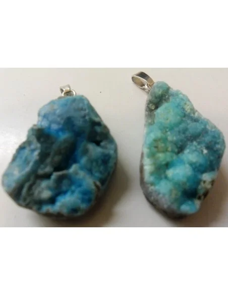 Smithsonite bleue pendentif 