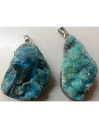 Smithsonite bleue pendentif 