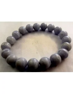 Calcedoine bleue en bracelet