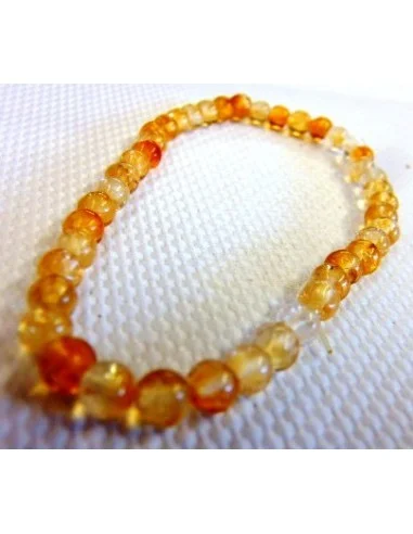Citrine bracelet boule 4mm
