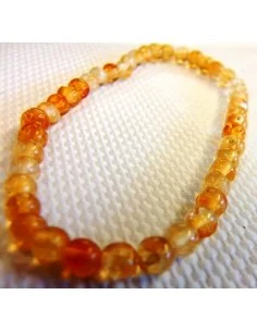 Citrine bracelet boule 4mm