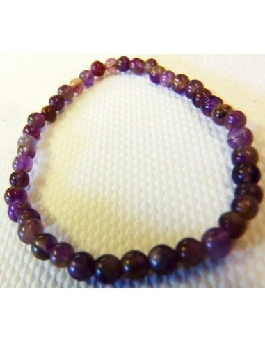 Améthyste bracelet boules 4mm