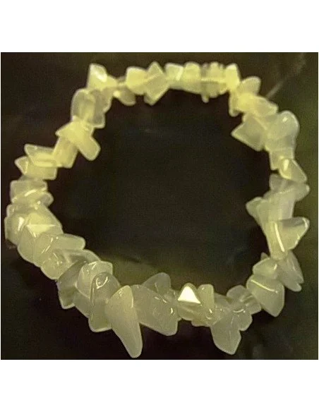 Bracelet Pierre de lune blanche nacré