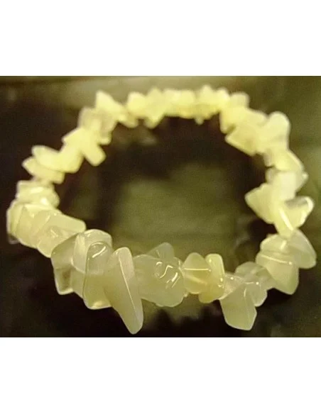 Bracelet Pierre de lune blanche nacré