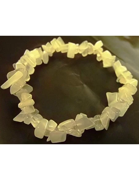 Bracelet Pierre de lune blanche nacré