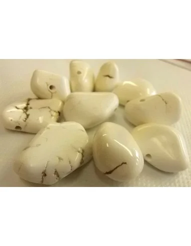 Magnésite percé, pendentif