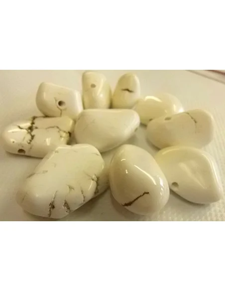 Magnésite percé, pendentif