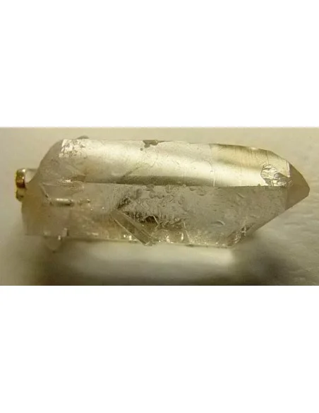 Quartz essence stellaire gravé diamant, pendentif