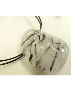 Quartz tourmaliné grand pendentif