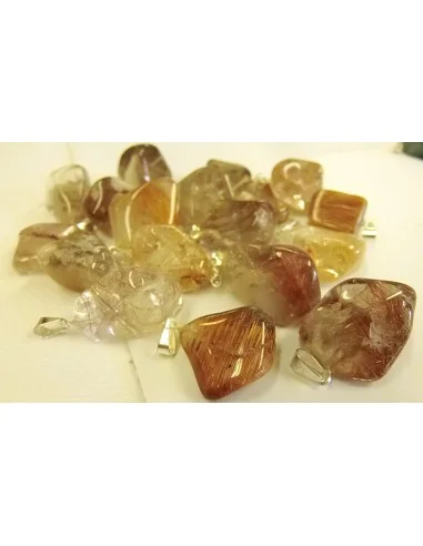 Quartz rutile pendentif argent