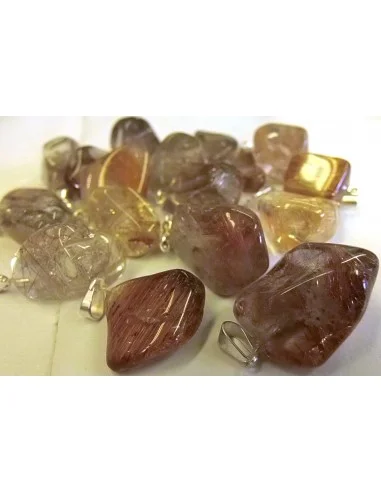 Quartz rutile pendentif argent