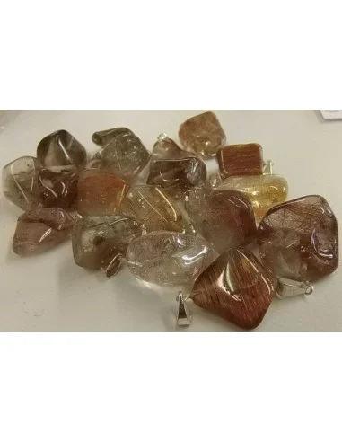 Quartz rutile pendentif argent