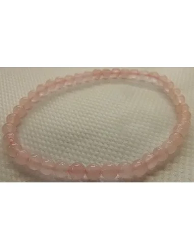 Bracelet quartz rose 4mm