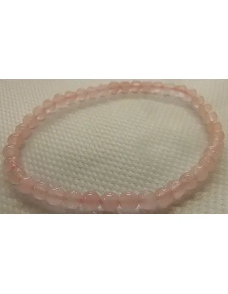Bracelet quartz rose 4mm
