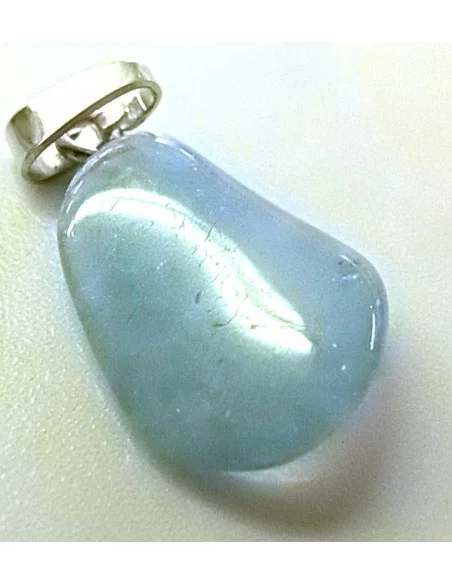 Aigue marine pendentif argent