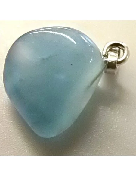 Aigue marine pendentif argent