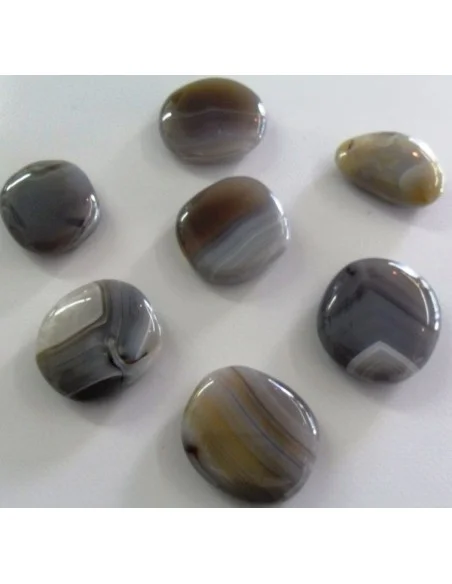 Agate grise de Bostwana galet