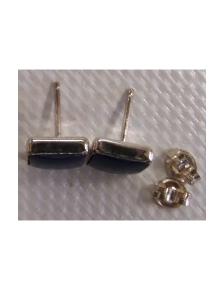 Boucles lapis lazuli carré argent Boucles lapis lazuli carré argent