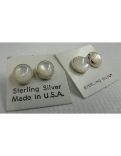 Boucles d'oreilles en pierre de lune argent 2