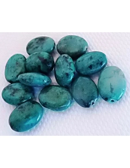 Turquoise ovale percé 1,5cm