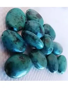 Turquoise ovale percé 1,5cm 2