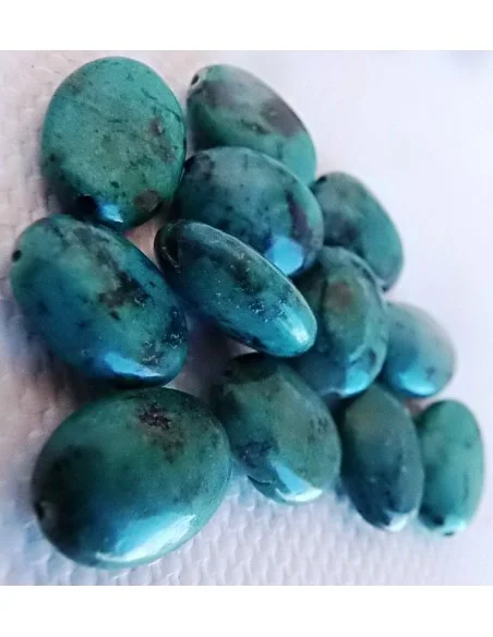Turquoise ovale percé 1,5cm