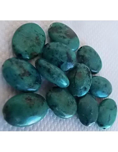 Turquoise ovale percé 1,5cm