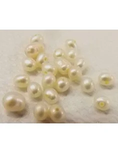 Perle blanche ovale
