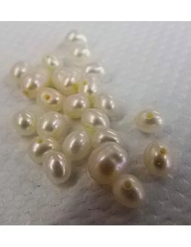 Perle blanche ovale