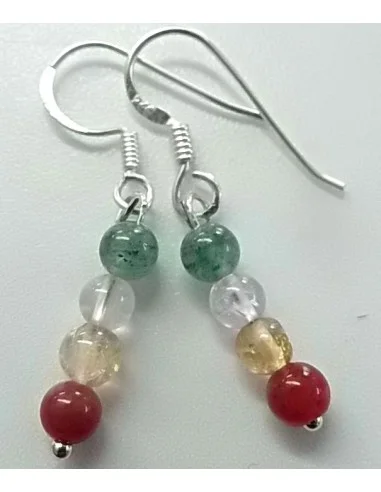 Boucles oreilles pendantes pierre