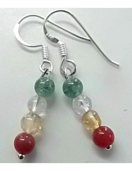 Boucles oreilles pendantes pierre