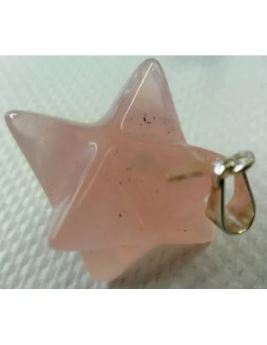 Merkaba en quartz rose 20 à 25mm