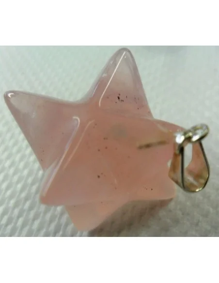 Merkaba en quartz rose 20 à 25mm