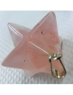 Merkaba en quartz rose 20 à 25mm