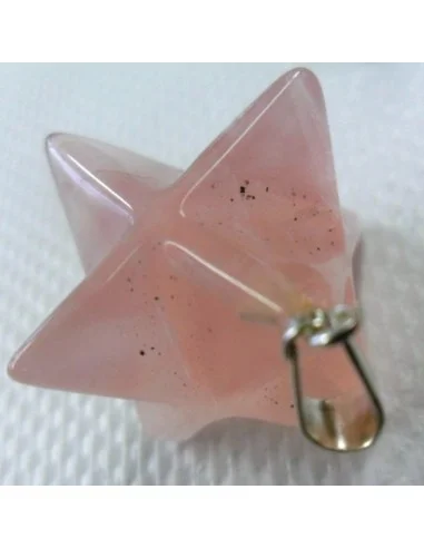 Merkaba en quartz rose 20 à 25mm