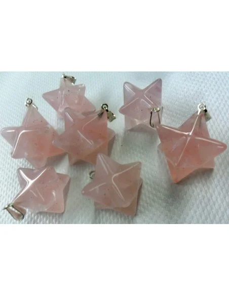 Merkaba en quartz rose 20 à 25mm