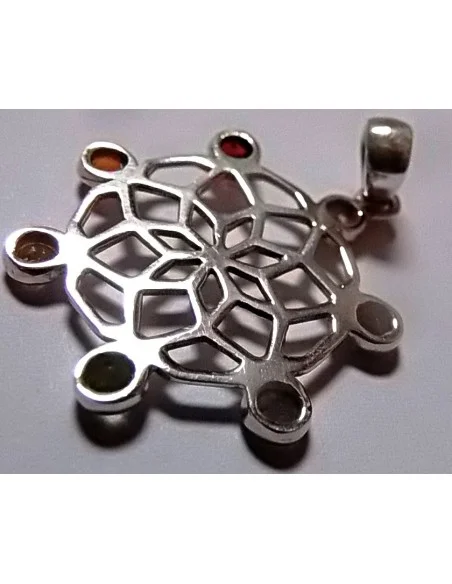 Sept chakras argent pendentif Sept chakras argent pendentif
