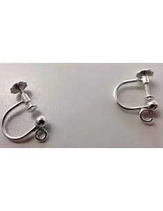 Boucles d'oreilles visse aprêts argent