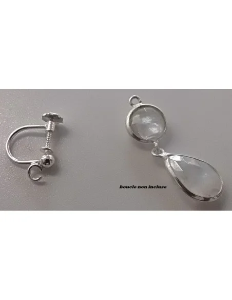 Boucles d'oreilles visse aprêts argent