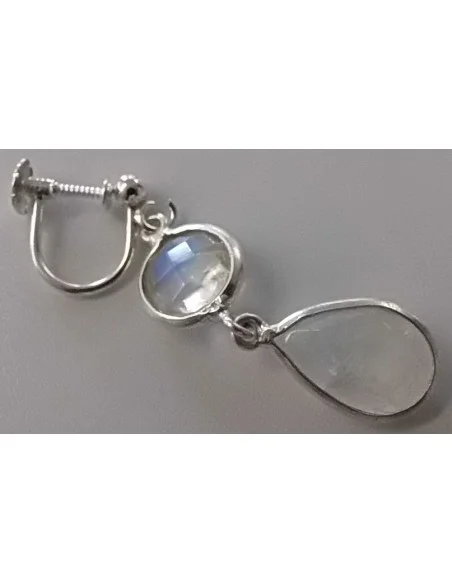 Boucles d'oreilles visse aprêts argent