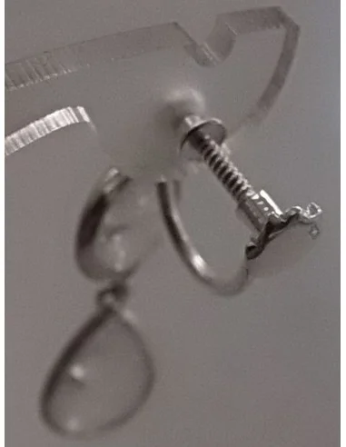 Boucles d'oreilles visse aprêts argent