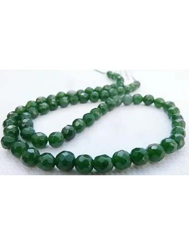 Fill Jade imperiale 6mm pierres facettées