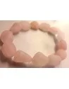 Bracelet quartz rose ovale brut