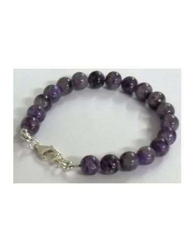 Charoïte bracelet fermoire argent