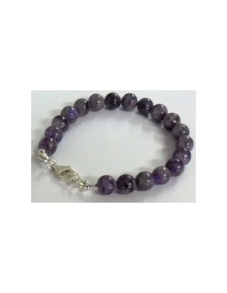 Charoïte bracelet fermoire argent