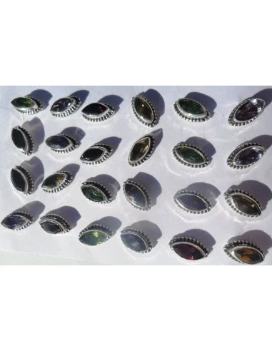 Boucles d'oreilles améthyste pouce