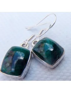 Chrysocolle boucles d'oreilles argent