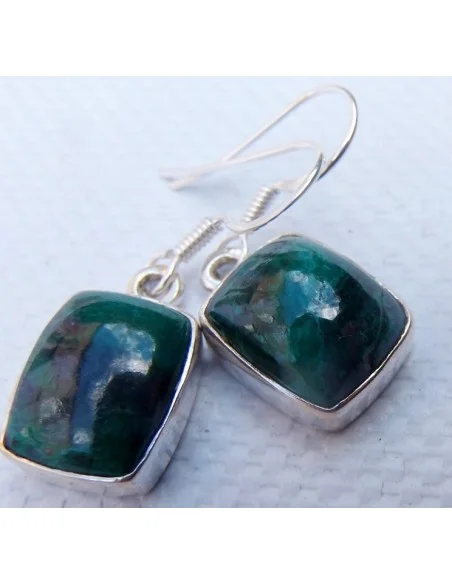 Chrysocolle boucles d'oreilles argent