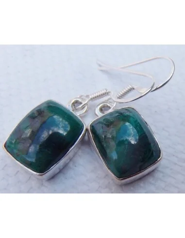 Chrysocolle boucles d'oreilles argent