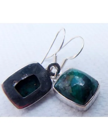 Chrysocolle boucles d'oreilles argent